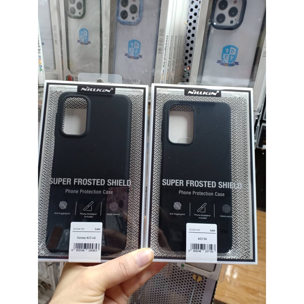 Ốp Samsung A53 5G, A23 4G, A33, A73 5G Chống Sốc Nillkin Super Frosted Shield Pro Lưng Sần Chống Vân