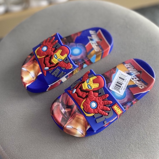 Dép trẻ em siêu nhân, người sắt Iron man siêu đẹp, siêu êm, bền, hàng QC chính hãng