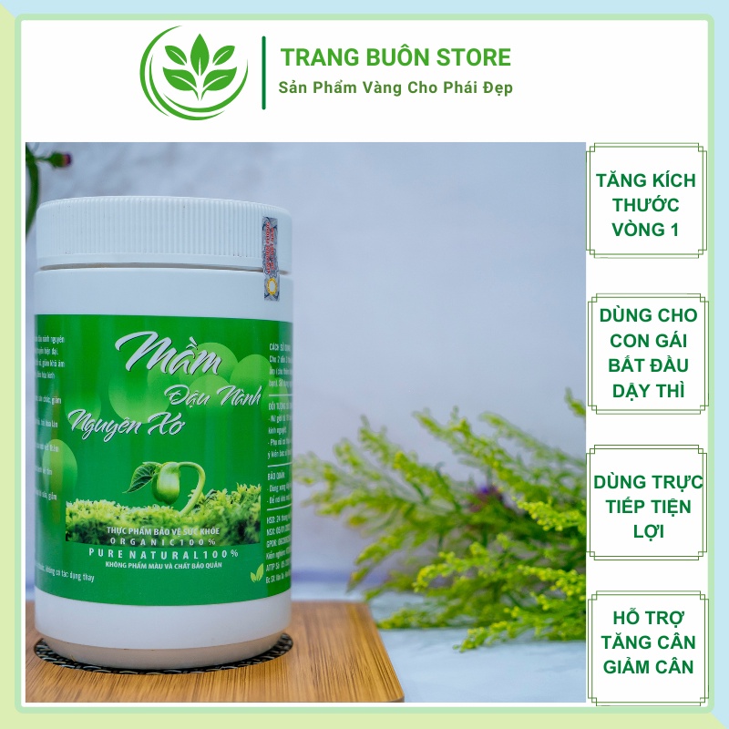 Mầm đậu nành tăng vòng 1 bột cân bằng nội tiết tố mix vị đậu nành nguyên xơ giảm cân hộp trắng MICAlATE MĐN01