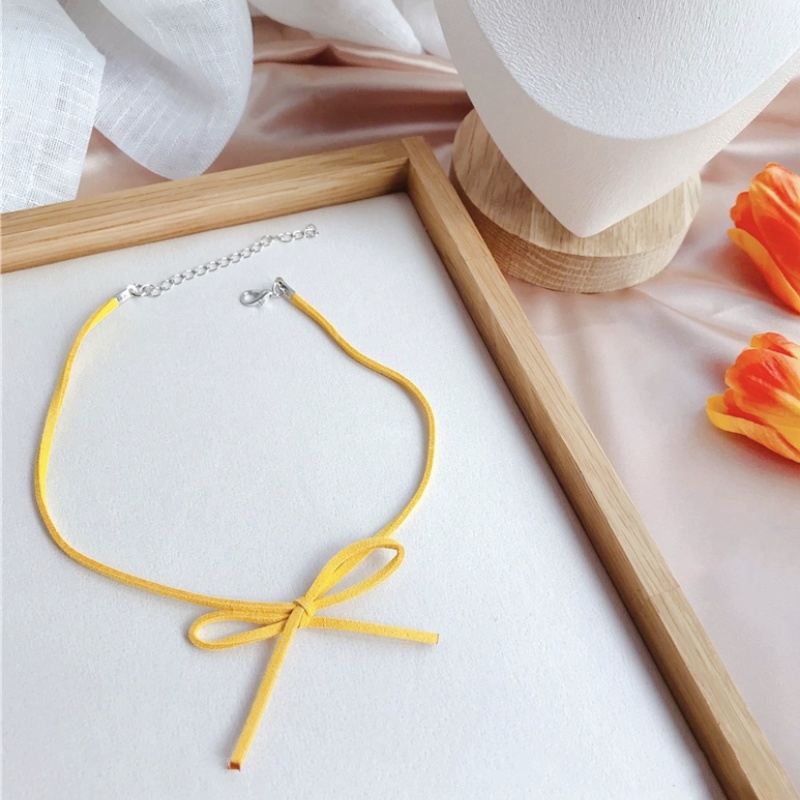 Vòng Cổ choker Ngắn Màu Vàng Thời Trang Phong Cách Nhật Bản Cho Nữ