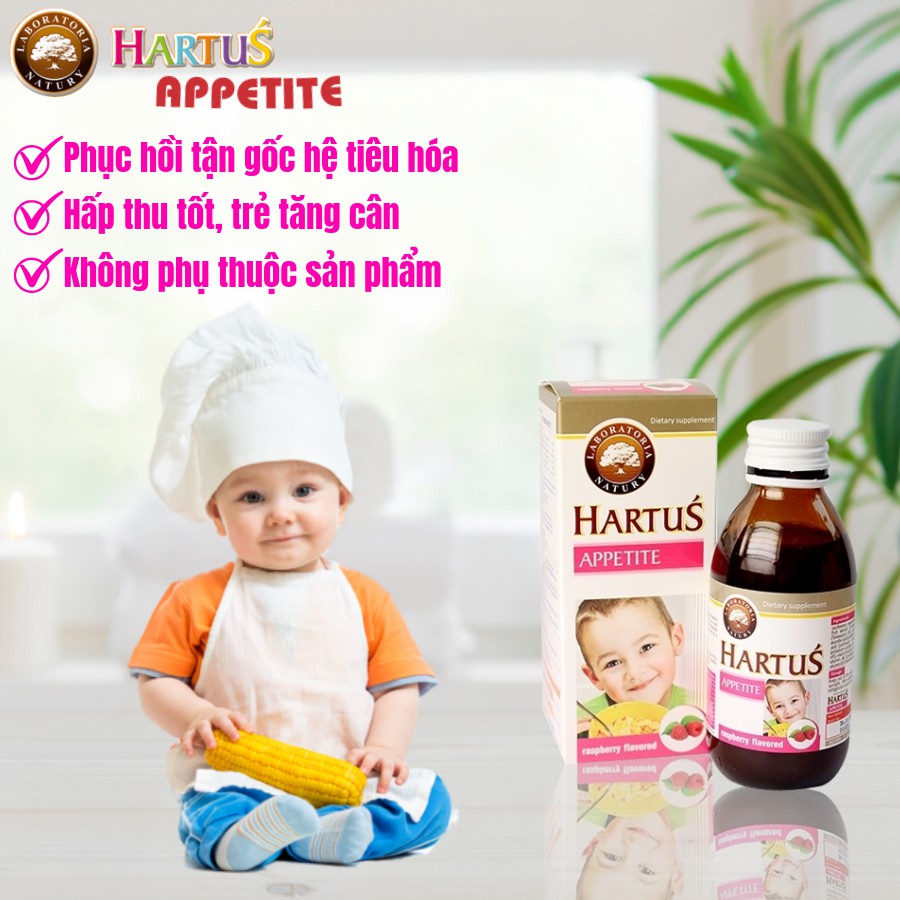 ✔️(Tặng Quà) Hartus Appetite Siro cải thiện chứng biếng ăn ở trẻ, bé ăn ngon miệng, tăng hấp thu và tăng cân hiệu quả