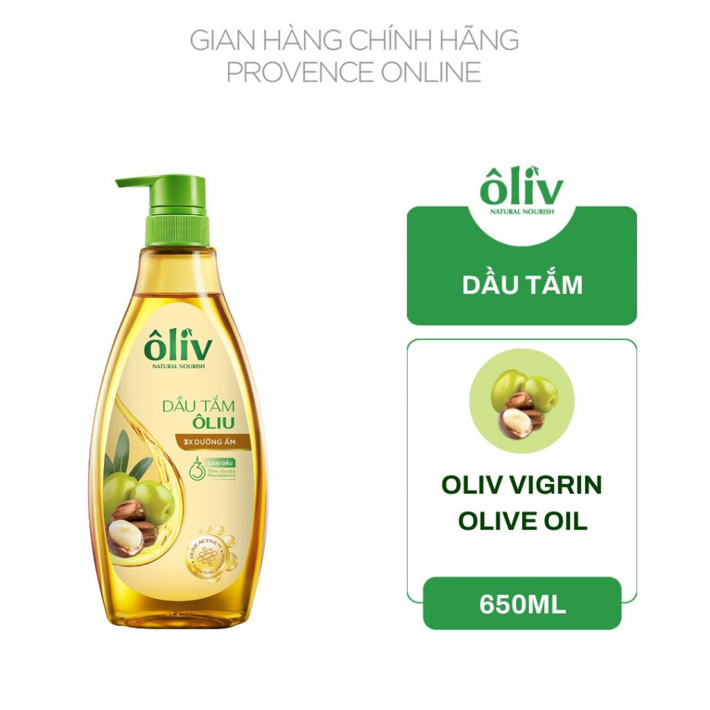 Dầu Tắm Ôliv 3X Dưỡng Ẩm 650ml