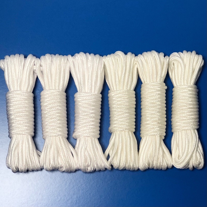 10 mét - Dây Dù tròn 4.5mm có lõi bóng đẹp dùng làm macrame, căng lều, dây phơi