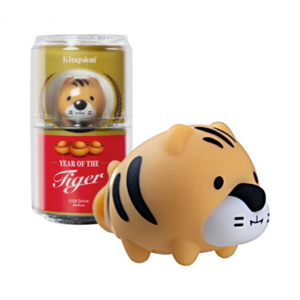 USB Mạ vàng Kingston 64GB The Year Of Tiger 2022 Limited Edition Tốc độ 200Mb/s, USB chính hãng hình hổ - VPMAX