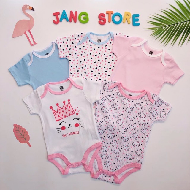 Set 5 bộ body siêu mềm mịn cho bé