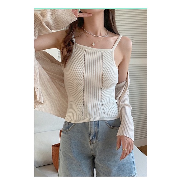 Áo 2 dây cổ cao hở lưng