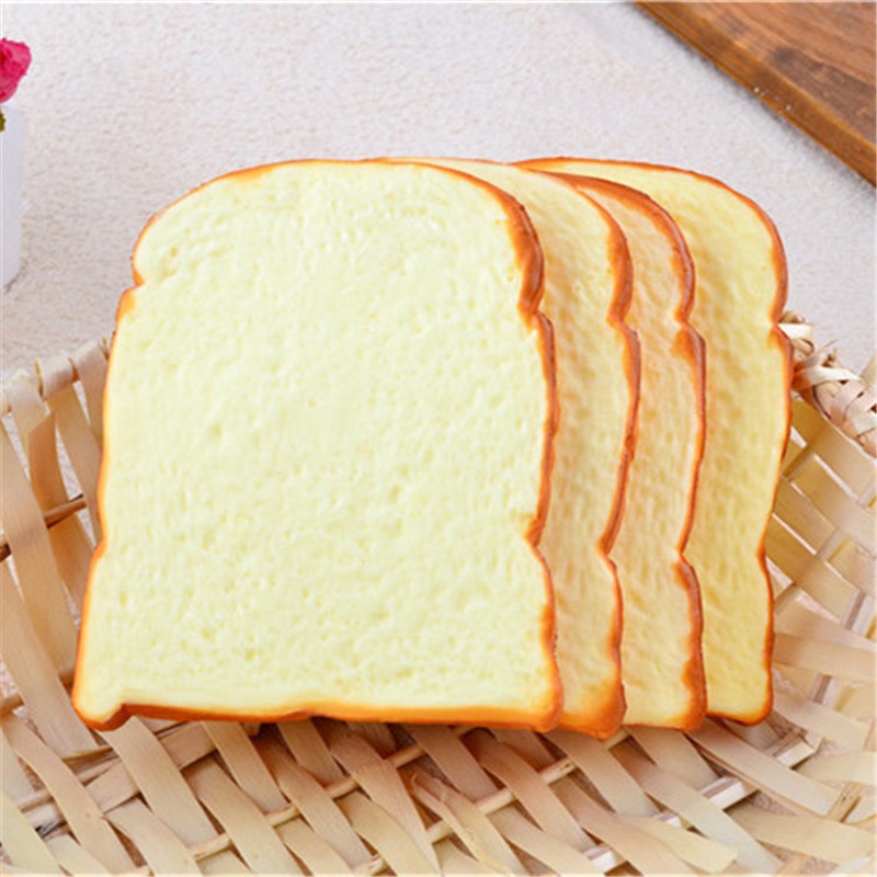 Đồ chơi nắn bóp đàn hồi hình bánh mì lát dùng giảm căng thẳng