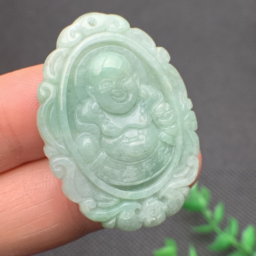 Di lặc phong thủy ngọc cẩm thạch/Ngọc phỉ thúy tự nhiên