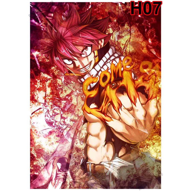Poster Treo Tường Trang Trí Phòng Khách / Ngủ / Quán Bar In Hình Anime Fairy Tail