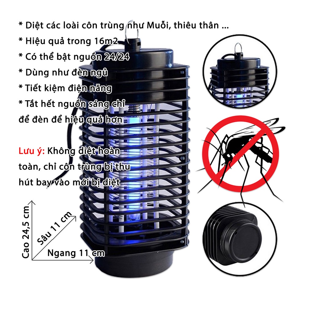 Đèn bắt muỗi, đèn bẫy côn trùng điện quang thông minh dạng lưới điện an - ảnh sản phẩm 3