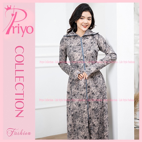 Áo chống nắng dáng dài, áo chống nắng nữ toàn thân vải Umi in L.V cao cấp, UPF50+ ACN1037