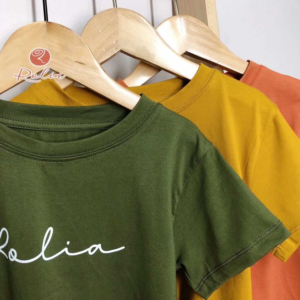 Áo phông in chữ ROLIA Tshirt dành cho bé trai từ 12-30kg AT100