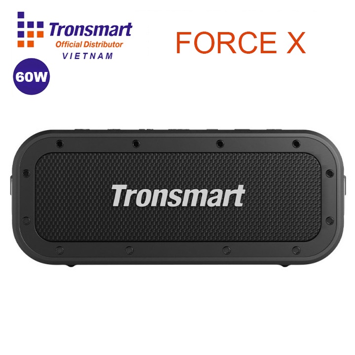 Loa ngoài trời di động Tronsmart Force X Bluetooth 5.0 Công suất 60W, Chống thấm nước IPX6, Thời gian Lên đến 13 giờ