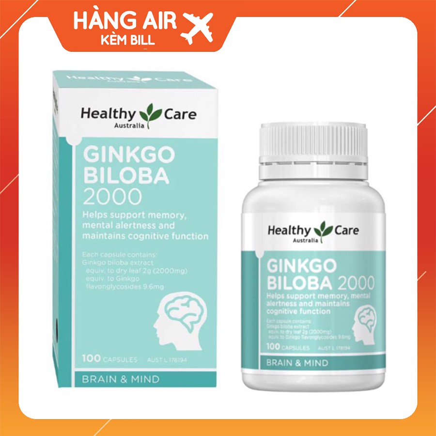 Ginkgo Biloba 2000 thuốc bổ não của Úc – Hãng Healthy Care