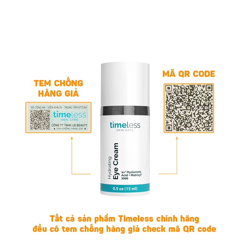 Kem Dưỡng Mắt Timeless Cấp Ẩm, Ngăn Ngừa Lão Hóa 15ml Hydrating Eye Cream