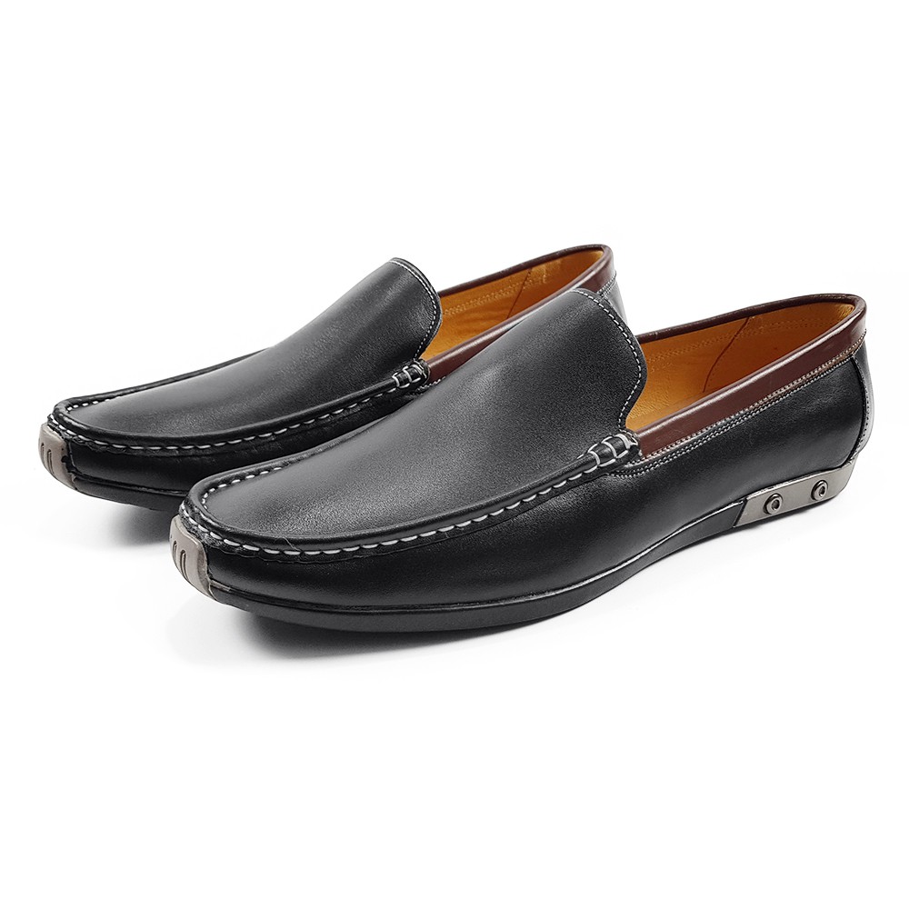 Giày Lười Nam Da Bò Thật Nguyên Miếng GM32