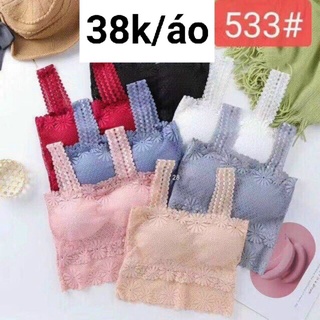 Áo bra ren hoa croptop siêu đẹp có kèm mút ngực 533