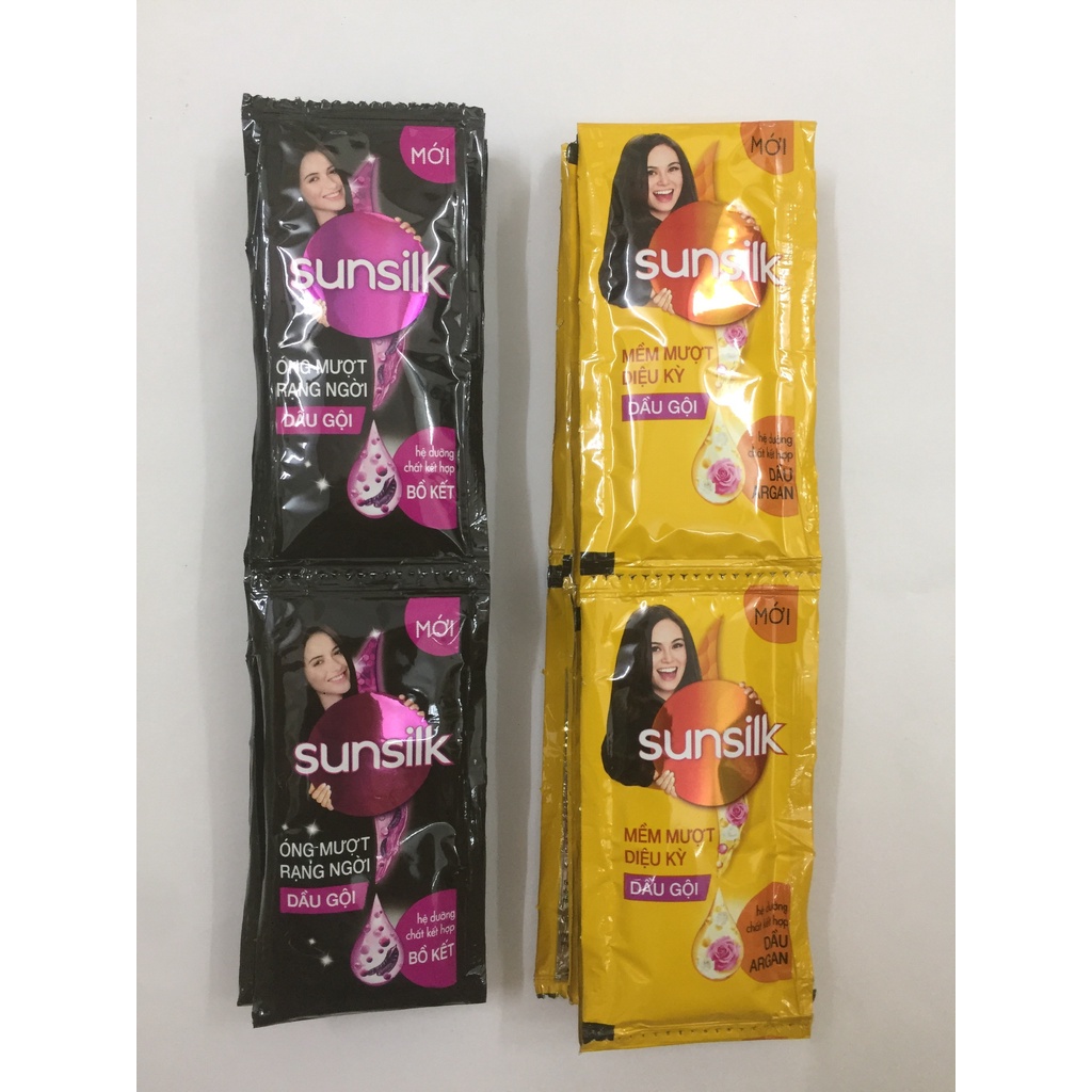 Dầu gội Sunsilk dây đen / vàng gói 6G ( dây 10 gói)