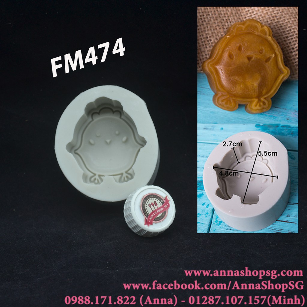 KHUÔN 3D GÀ CON FM474