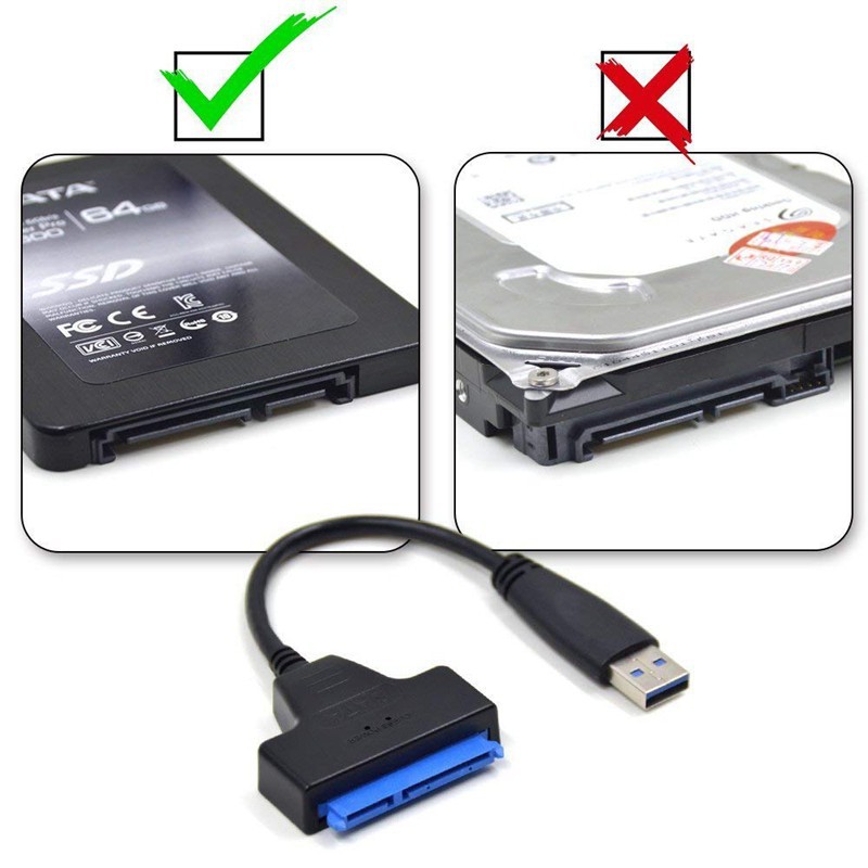 Dây cáp chuyển đổi USB 3.0 sang SATA cho ổ cứng 2.5 inch SSD / HDD S - TO | BigBuy360 - bigbuy360.vn