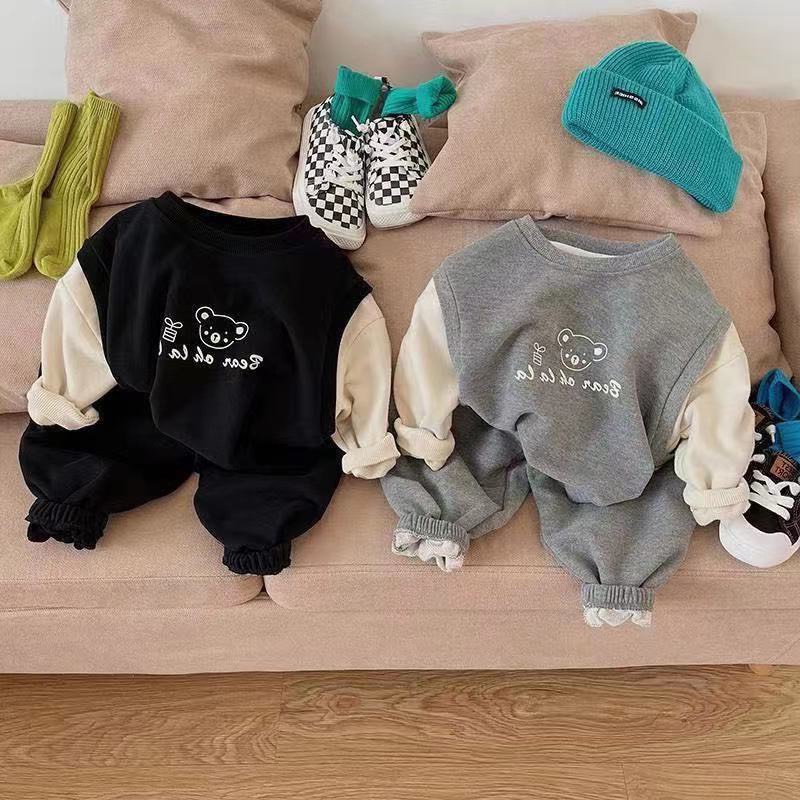 Bộ gấu tay pha basic cho bé