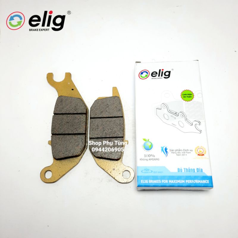 Má phanh. Bố thắng đĩa sau ELIG, mã FA343 lắp cho Exciter 135 và 150, Sonic, Raider, Fz150 và một số xe khác.