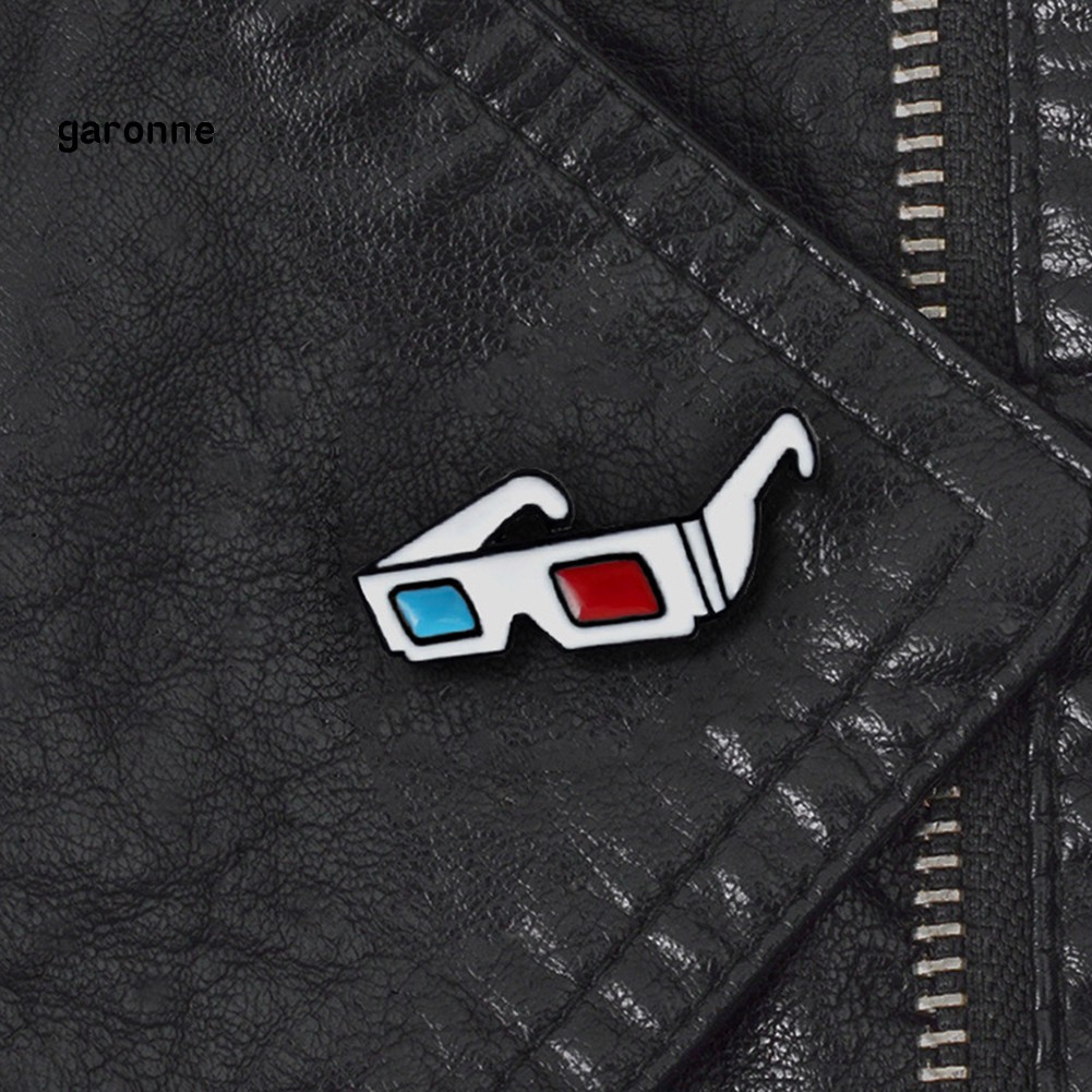 GA_Fashion 3D Sunglasses Badge Collar Lapel Brooch Pin Clothes Jewelry Bag Decor