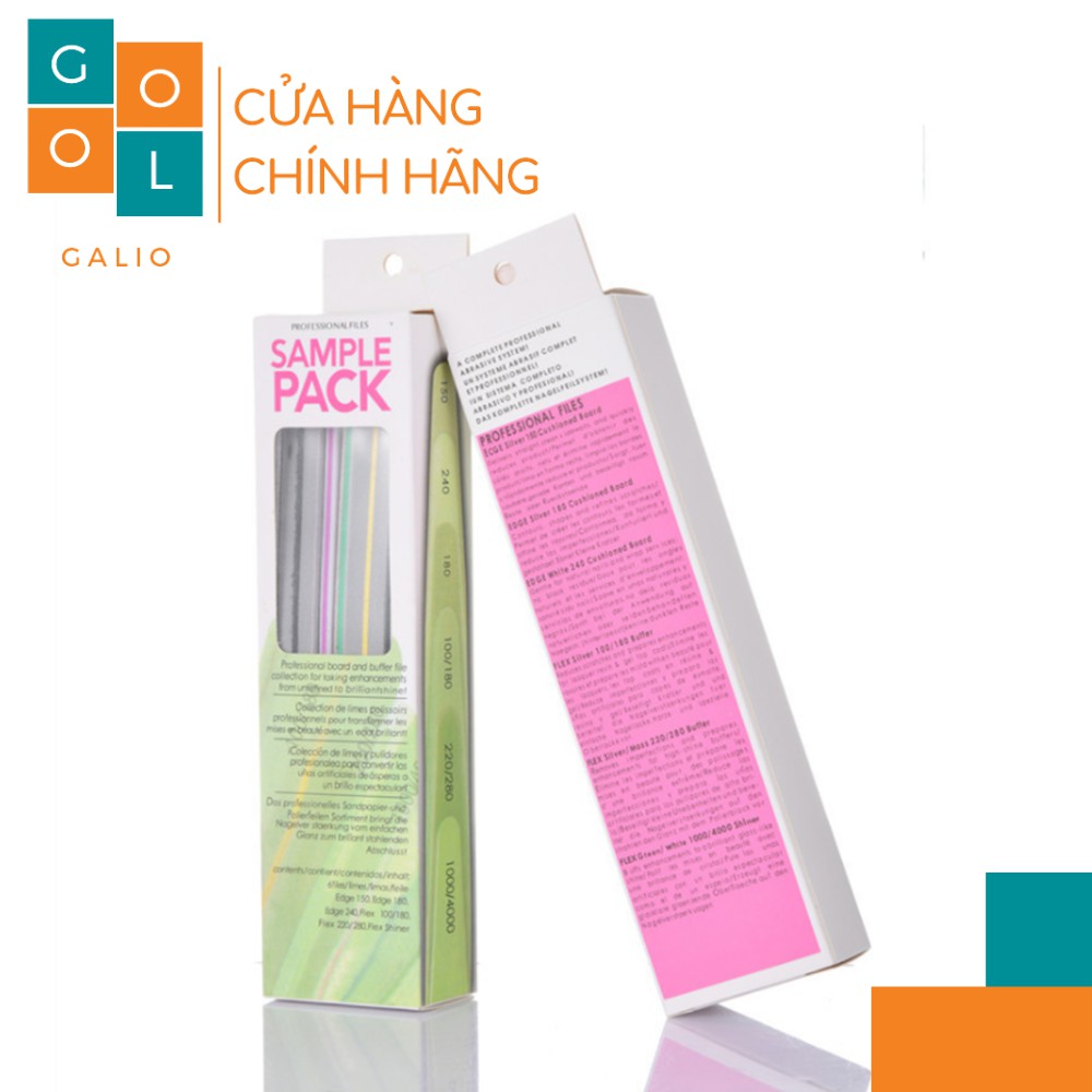 Bộ 6 cây dũa móng, đắp bột SAMPLE PACK