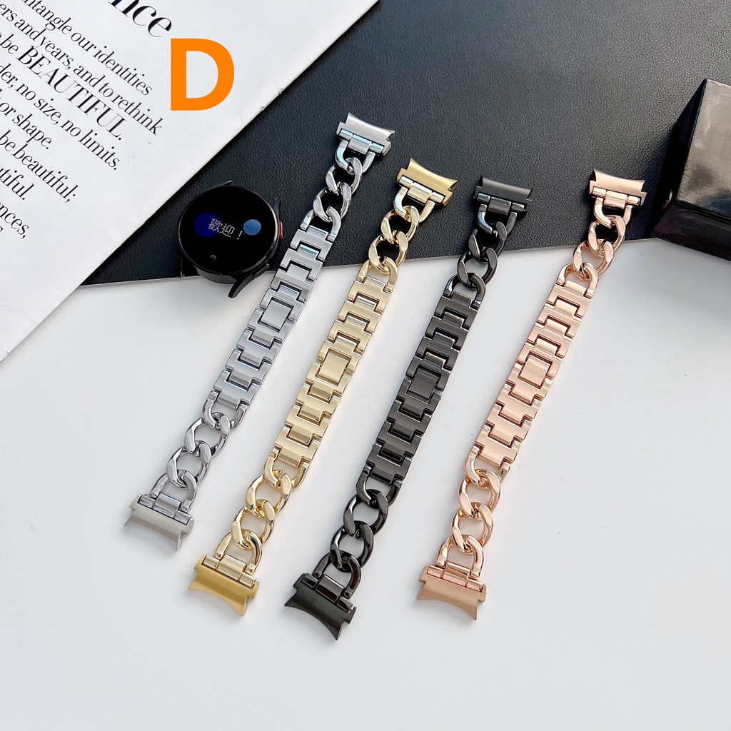 Dây Đeo Kim Loại Dạng Cong Thay Thế Cho Đồng Hồ Thông Minh Samsung Galaxy Watch6 5 Pro 44mm 40mm / Galaxy Watch 4 Classic 46mm 42mm