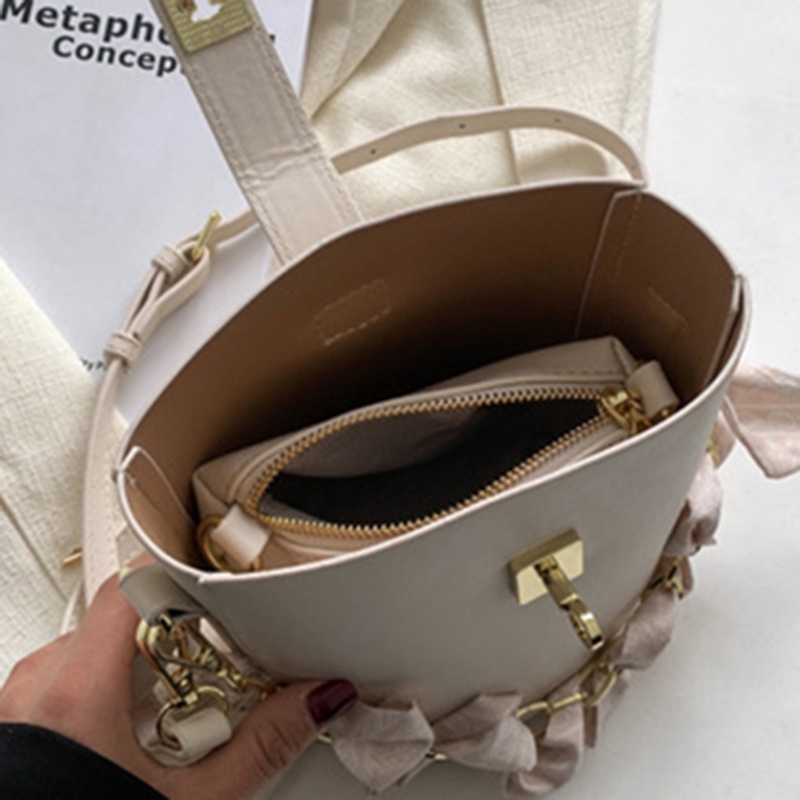 Túi Xách bucket Dây Xích Đeo Vai Thời Trang Cho Nữ