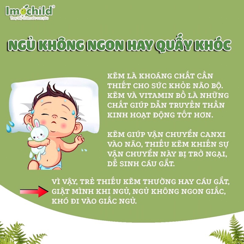 [CHÍNH HÃNG] Kẽm Lysin cho bé ZinC Imochild bổ sung kẽm, hỗ trợ tiêu hoá, giúp bé ăn ngon (100ml)