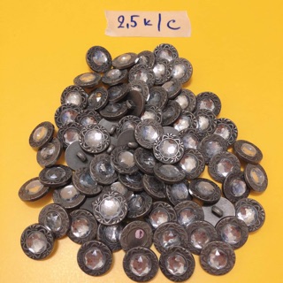 5 Nút áo , cúc áo, khuy áo hoa văn đính đá (phụ kiện may vá, trang trí quần áo,Handmade,DIY)