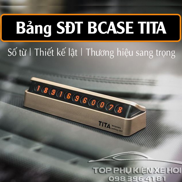 Bảng số điện thoại TITA chính hãng để taplo cho xe hơi