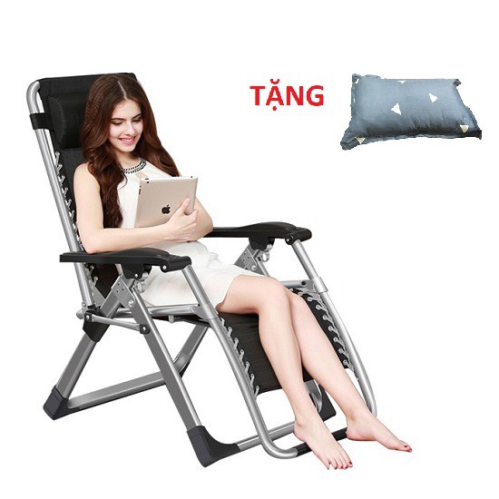 [XẢ KHOT] Ghế xếp thư giãn Nikita NIKA 139 - tải trọng 90kg - TẶNG gối siêu nhẹ (BH 12 tháng)