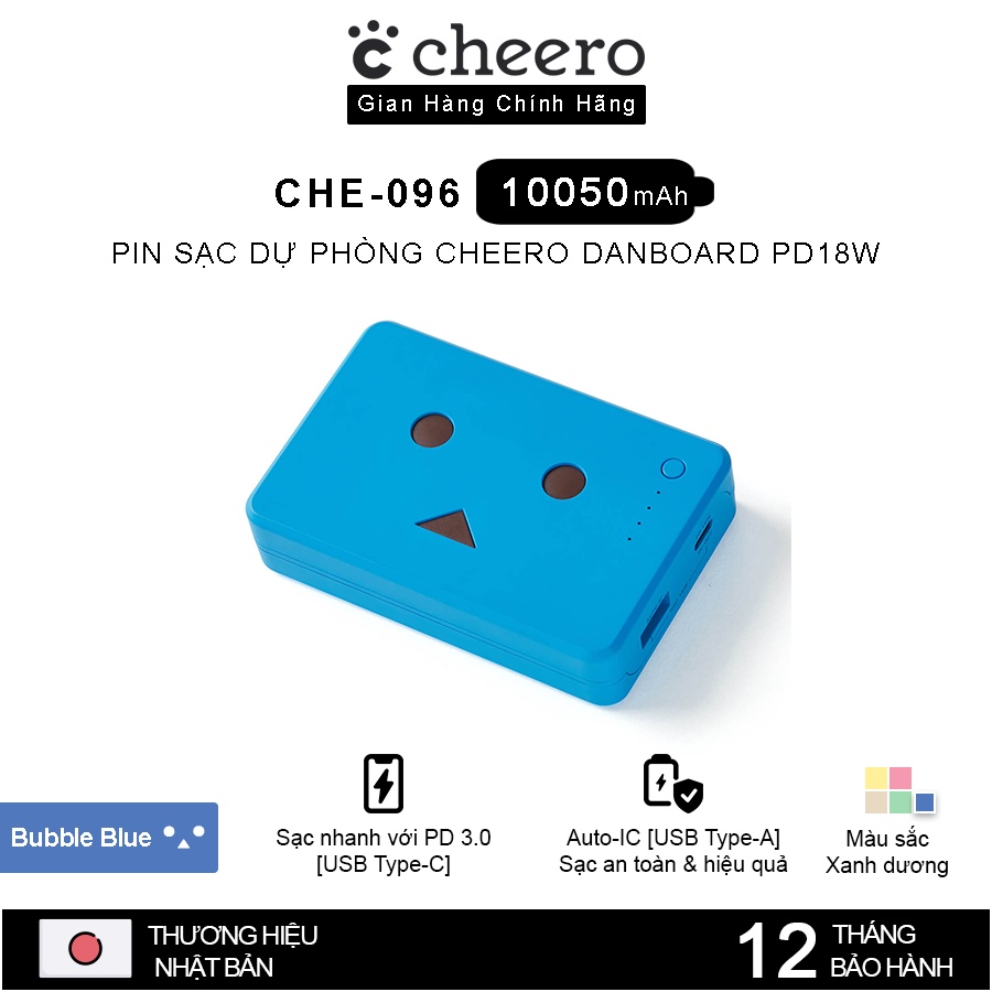Pin Sạc Dự Phòng Cheero Power Plus Danboard Version PD18W CHE-096 10050mAh - Hàng Chính Hãng