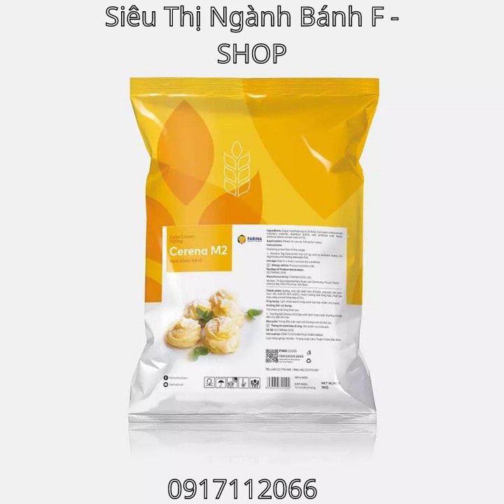 Bột trộn sẵn nhân su kem bánh Cerena M2 Farina 1kg
