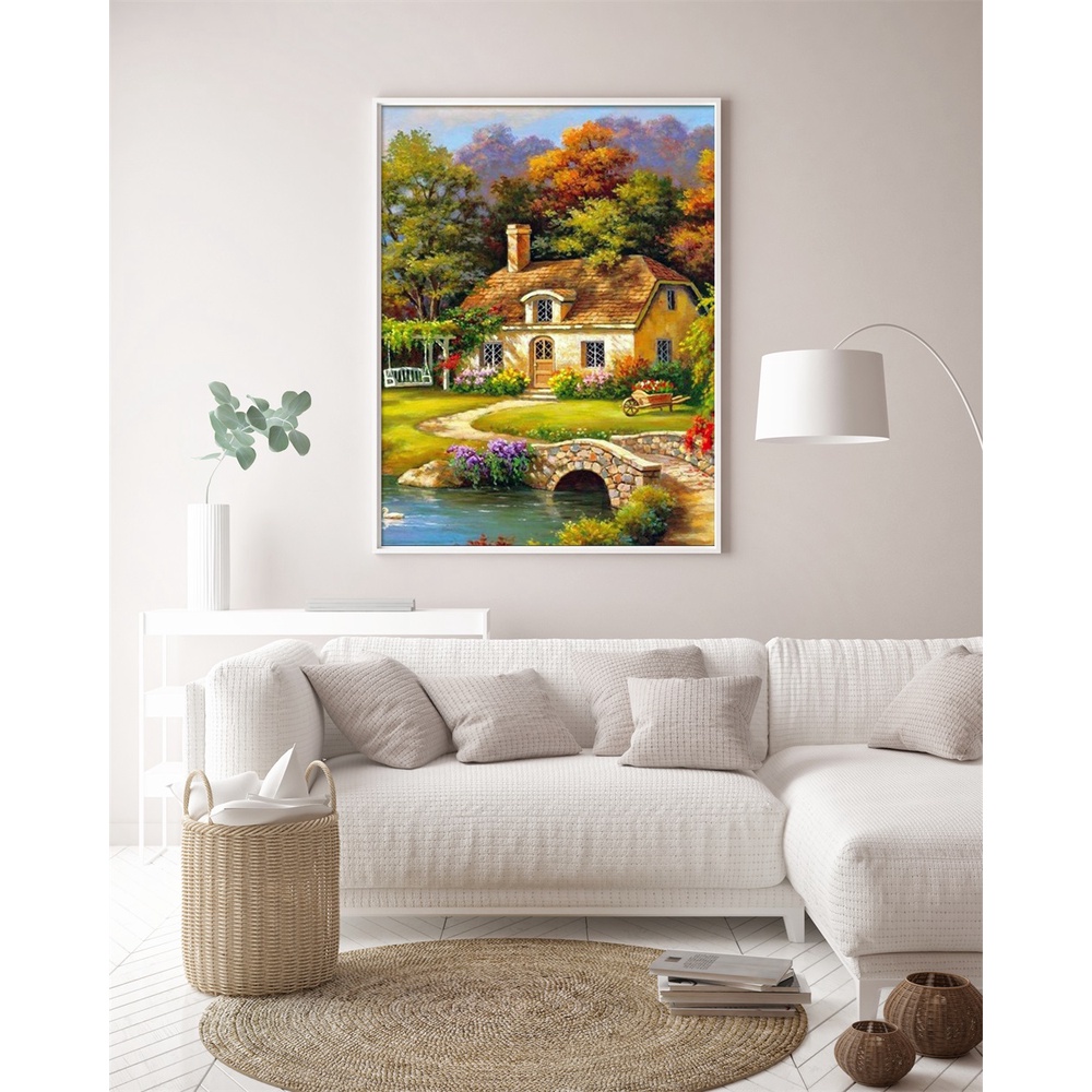 Bộ Tranh Đính Đá Tự Làm 5D DIY Hình Tròn / Vuông Cho Người Lớn