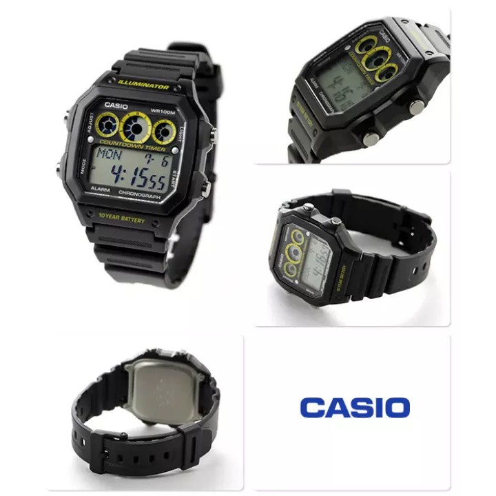 Đồng hồ nam dây nhựa Casio Anh Khuê AE-1300WH-1AVDF