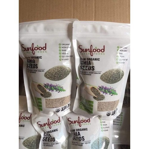 Hạt Chia Trắng Hữu Cơ Sunfood Mỹ 454gr Organic Chia Seeds Tốt Cho Thai Phụ, Chống Lão Hóa Hàng Mới Chất Lượng