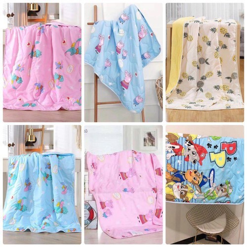 [An lành giấc ngủ] Chăn Cotton Đũi Điều Hòa Cho Bé Mẫu Hoạt Hình Cute