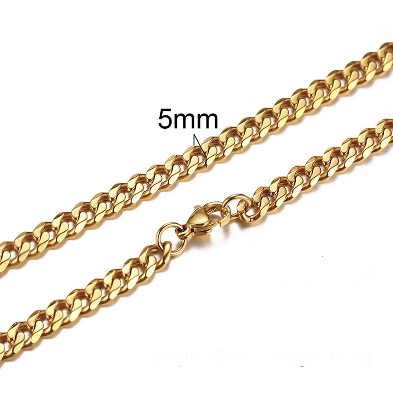 Dây chuyền chuỗi mắt xích thép không gỉ cá tính thời trang dành cho nam