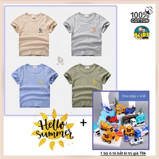 [FREESHIP tặng ô tô to]Áo phông/Áo thun cộc tay cho bé trai chất vải cotton 100% thoáng mát, mịn, thấm mồ hôi
