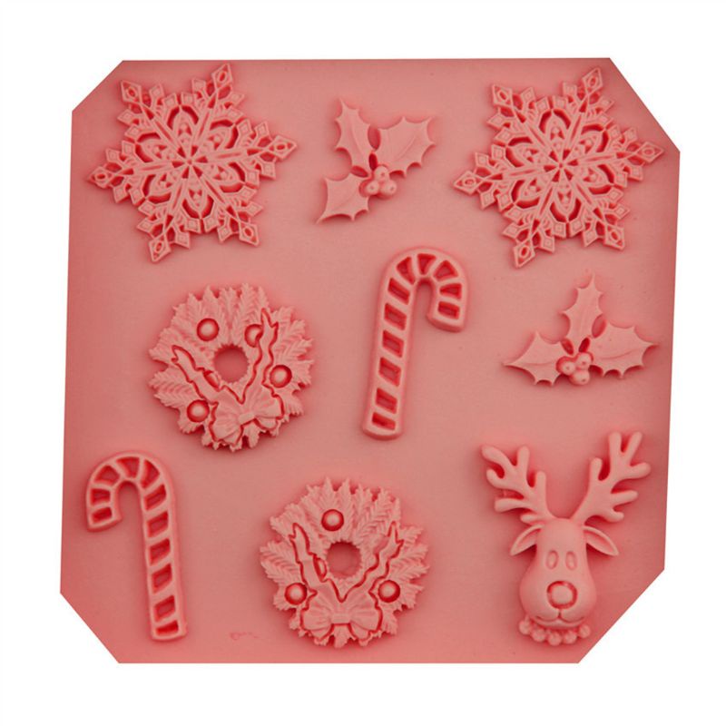 Bộ 3 Khuôn Silicone Làm Bánh Kẹo Hình Chủ Đề Giáng Sinh
