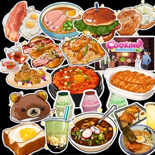 (Có video) Set 50 sticker YUMMY FOOD  siêu dễ thương dán trang trí cá tính phong cách