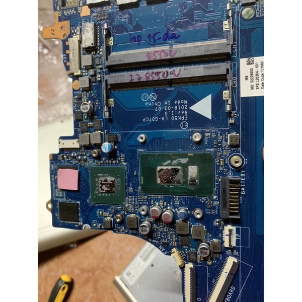 mainboard xác laptop hp 15-da0036tx chip i7-8550u lấy linh kiện