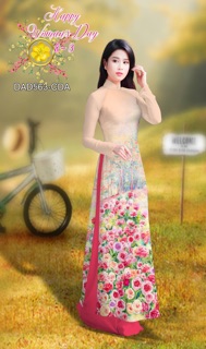 Vải Áo Dài Tằm Ý/ Lụa Nhật Rừng Hoa