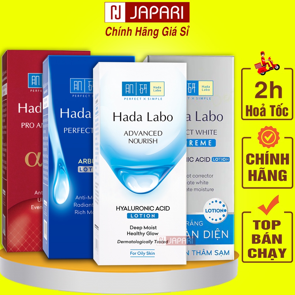 Lotion Hada Labo Da Dầu Da Thường Dưỡng Trắng Da Dưỡng Ẩm Chống Lão Hoá - Dung Dịch Dưỡng Ẩm HadaLabo Cho Da Mặt Japari