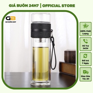 Bình thuỷ tinh pha trà, pha cafe 2 lớp giữ nhiệt cao