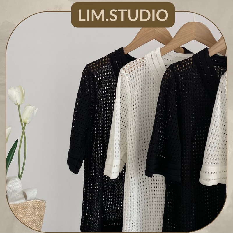 ÁO NÚT LƯỚI NGẮN TAY | lim.studio