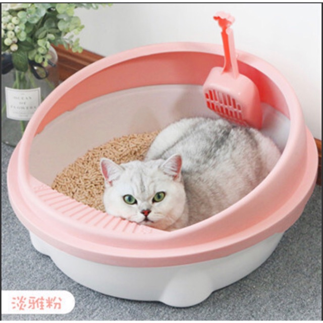 Khay vệ sinh cho mèo cao cấp (Tặng kèm xẻng - Khay Size 40.36.18 Cm)